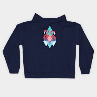 Birds - Pink Flamingos Kids Hoodie